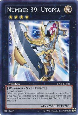 Yu Gi Oh 3x Number 39 Utopia   BP01 EN024   Rare   1st Edition