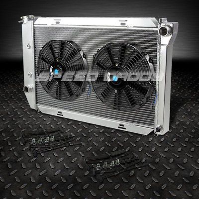 ROW ALUMINUM RACING RADIATOR+2 10 FAN 69 71 FORD LTD/GALAXIE/TORINO