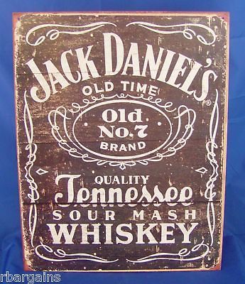 JACK DANIELS WHISKEY TENNESSEE SOUR MASH Metal Tin Sign Emblem Bar Pub