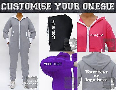 /Lad ies Custom Printed Personalised Onesie/All in One piece S M L XL