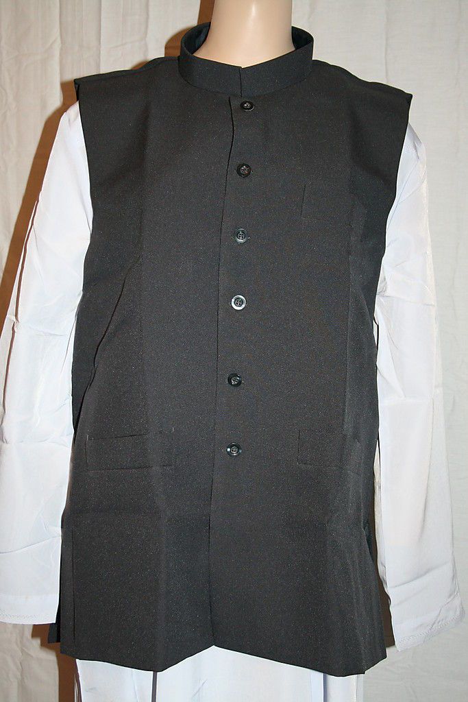 Vest Outerwear Mens Islam Outfit Waist Coat W/FREE Gift