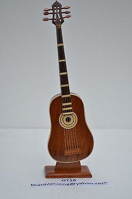 OT16 # Wood WOODEN Art Guitar MODEL Desk & shelf , Home decoration