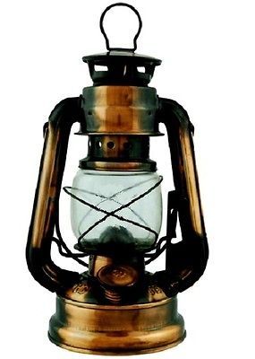 BRONZE hurricane 7 1/2 in lamp emergency light oil lantern hanging