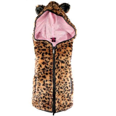 Abbey Dawn Rebel Yell Fur Hooded Vest,Avril Lavigne,Iron Fist