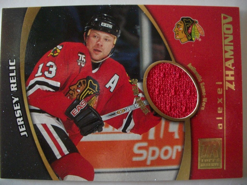 2001 02 TOPPS RESERVE HOCKEY ALEXEI ZHAMNOV , BLACKHAWKS TR AZ