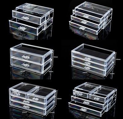 Cosmetic Organizer Acrylic Makeup case drawers box Jewelry storage