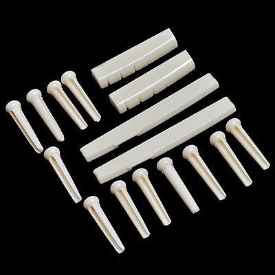 sets Acoustic Guitar Bridge Pins/ Saddle/ Nuts Plastic Cheap