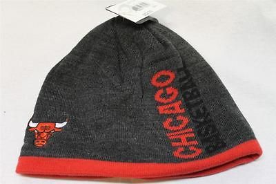 CHICAGO BULLS ADIDAS KNITTED BEANI STOCKING HAT CAP BASIC RED WHITE