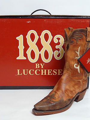 Lucchese Ladies Destroyed Buffalo Vamp and Shaft Antiqued Buffalo