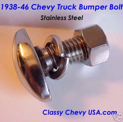 Truck 1938 1939 1940 1941 1942 1946 Bumper Bolt set NEW Stainless 10p