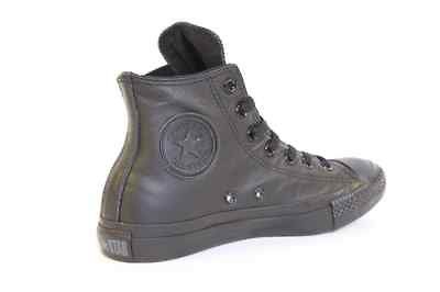 MEN CONVERSE CHUCK TAYLOR ALL STAR HI CORE 1T405 BLACK MONO LEATHER