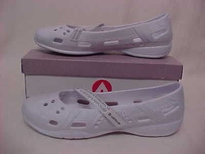 AIRWALK white beam MARY JANE trendy clog flats 10 new