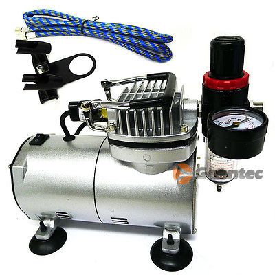 Air Brush Compressor / Air Regulator Gauge & Water Trap Filter + Brush