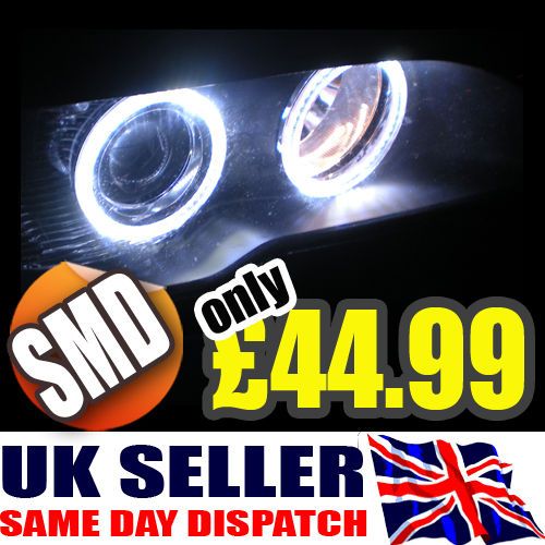 SMD ANGEL EYES FOR BMW E46 COUPE FACE LIFT LED ANGLE EYES SUPER WHITE