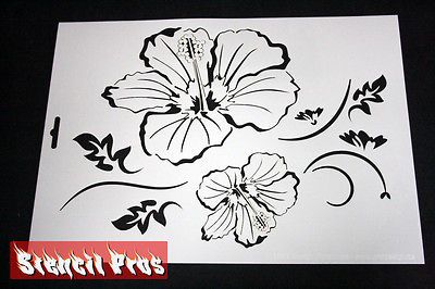 airbrush stencil Flower template Craft scrap book harley paint Stencil