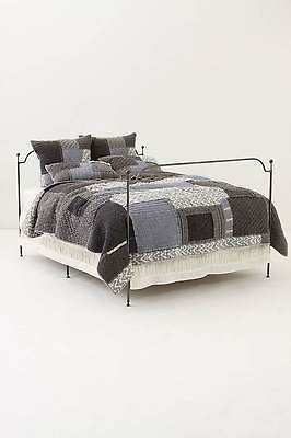 NIP ANTHROPOLOGIE Alhambra QUEEN QUILT Comforter Indigo Bedding FREE