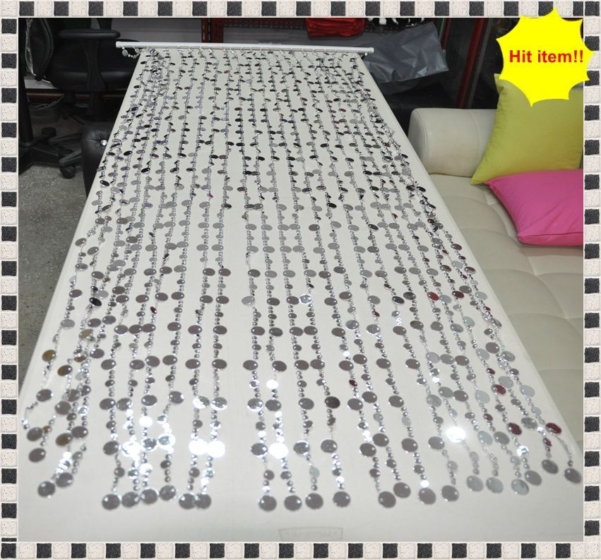 Bubble beaded silver curtain brand new 20line 35x67(90x170 cm) cheap