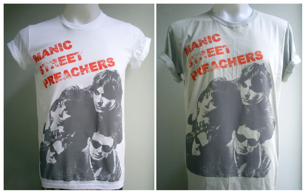 Welsh alternative rock band Manic Street Preachers handmade T Shirt