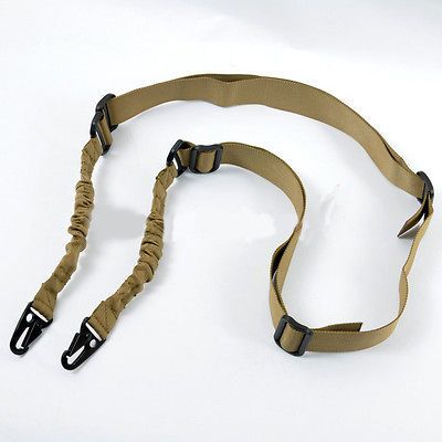 sling Tactical rifle gun airsoft Sling system bungee Adjustable TAN