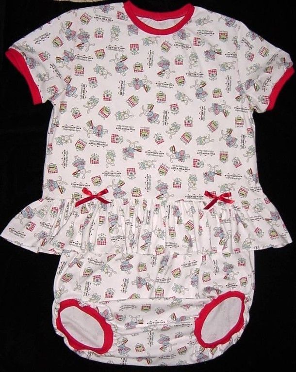 Adult Sissy Baby Romper Diaper Set Tea Party by Annemarie