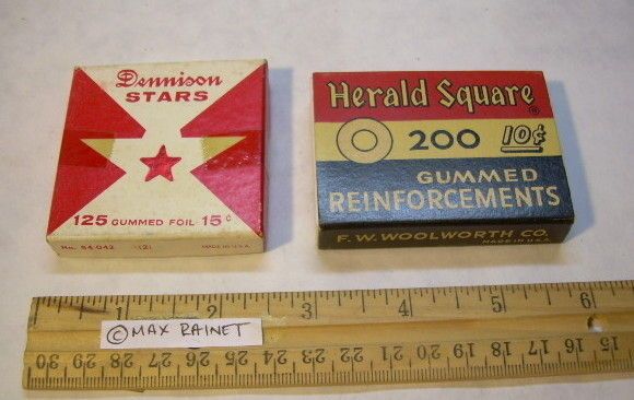 Vintage STORE STOCK = FW WoolWorth Herald Square hole reinforcements