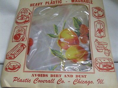 Vintage 40s 50s Appliance Waffle Iron Fruit Plastic Cover Deadstock