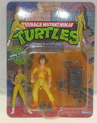 TEENAGE MUTANT NINJA TURTLES APRIL ONEIL ORANGE BOOTS PRESS MOC RARE