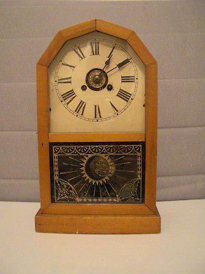 Antique Jerome & Co. USA. Shelf Mantle Rocket Time Piece Key Wind