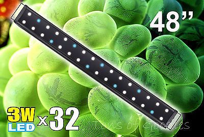 51 Aquarium LED Light 3W x 32 Lunar Reef SPS Fish Plant Tank Hood CE