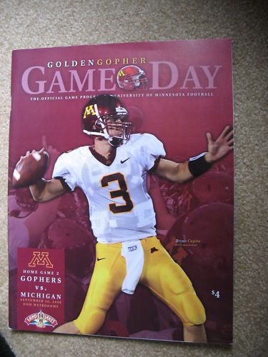 2006 UNIV OF MICHIGAN VS MINNESOTA FOOTBALL PROGRAM