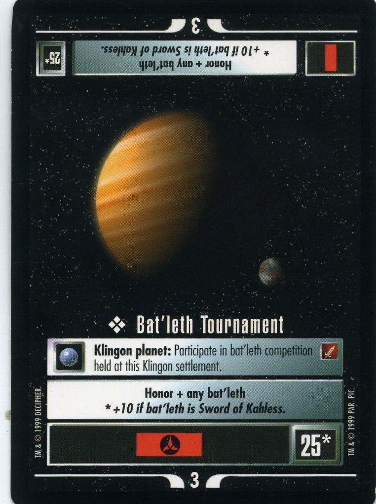 Star Trek CCG Blaze of Glory UnCommon; Batleth Tournament.