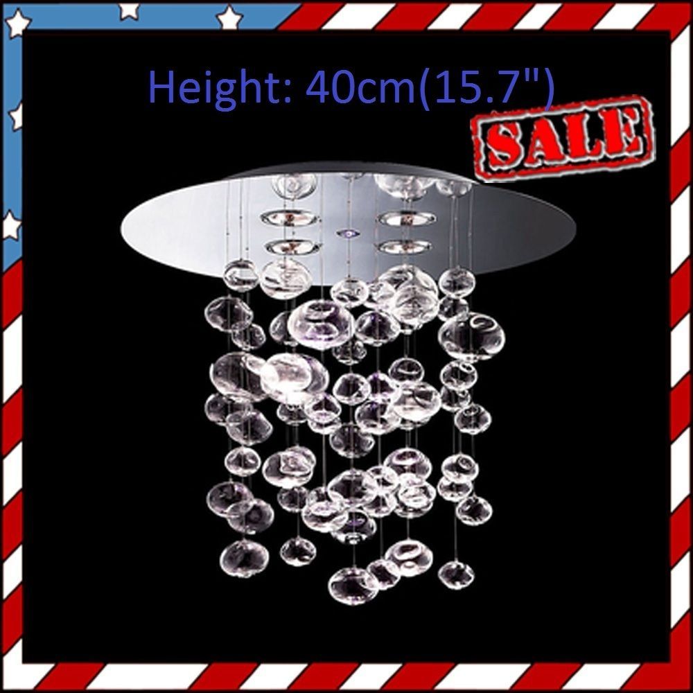 40cm (15.7) Murano Due Bubble Glass Chandelier Suspension Light