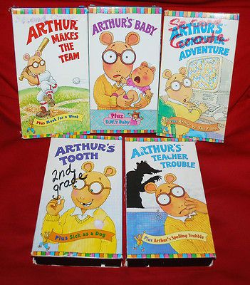 Vintage VHS Movie Kids LOT Arthur Videos Marc Brown Children Book