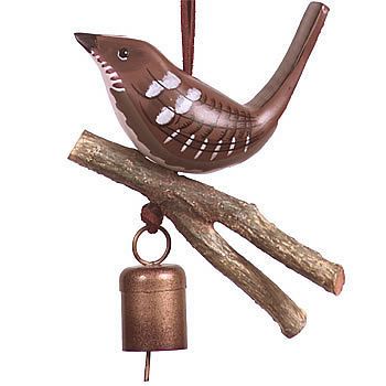 Jingle Birds Porch & Patio Folk Art Wind Chimes Wren