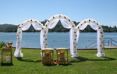 BRAND NEW WHITE WEDDING BRIDAL ARCH IN/OUT DOOR PARTY BIRTHDAY