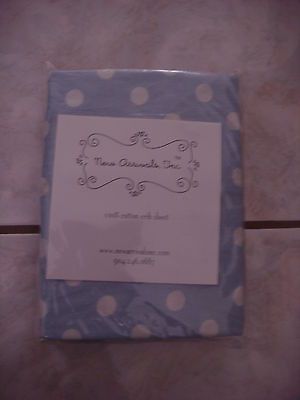 New Arrivals Inc. Fitted Crib Sheet Baby bedding Vintage Blue Dottie