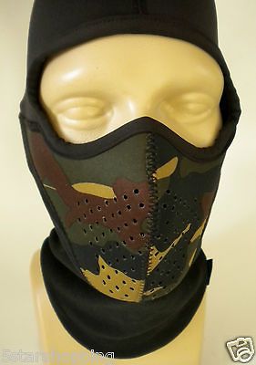 Camo Balaclava Neoprene & Polartec Helmet Liner Breathable Windproof