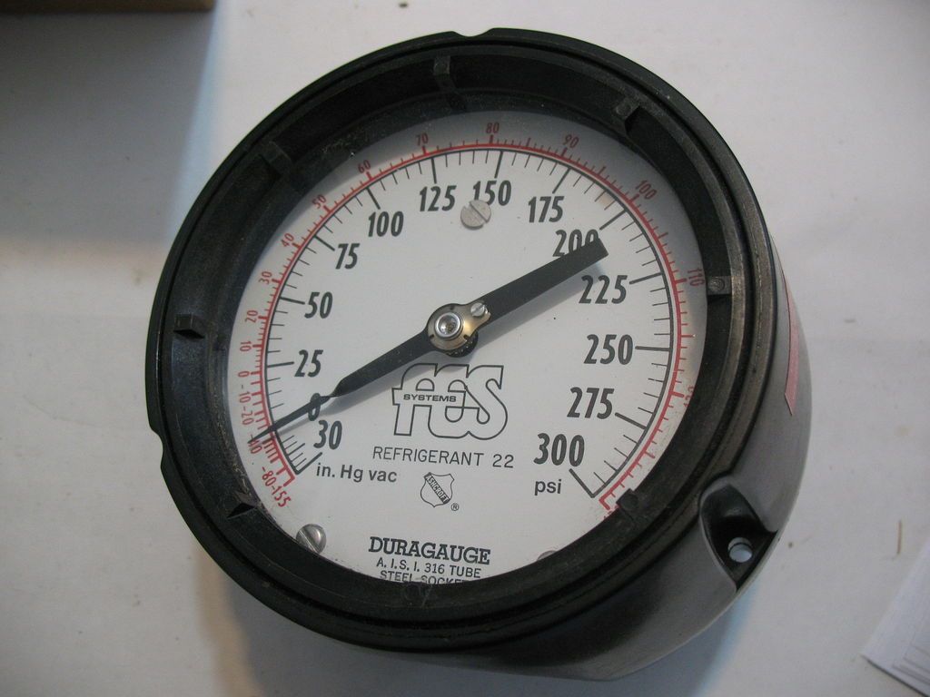 New Ashcroft Duragauge Refrigerant 22 4 Pressure Gauge 0 300 PSI