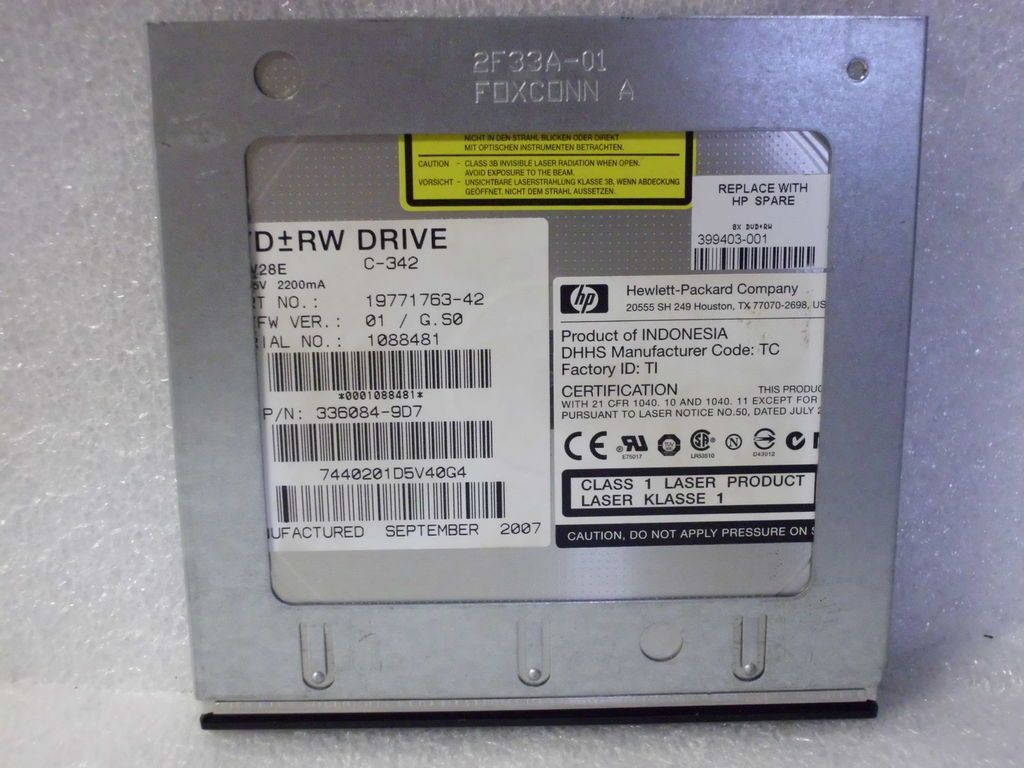 HP DVD RW TEAC DV 28E Drive 336084 9D7 399403 001 19771763 42