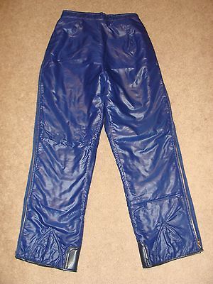 Aspen Skiwear Shiny Blue Winter Snow Ski Pants Sz L Large Womens