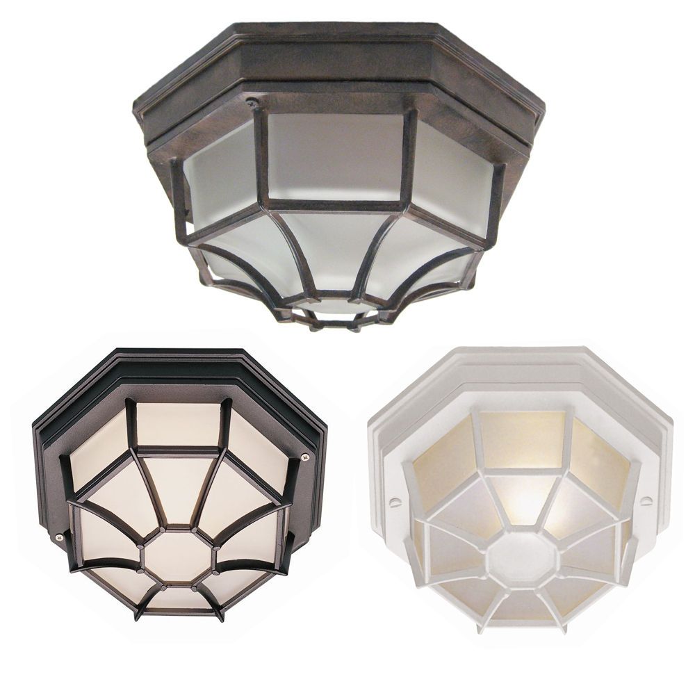 Cobblestone Or Black Or White Exterior/Inter ior Ceiling Light *Your