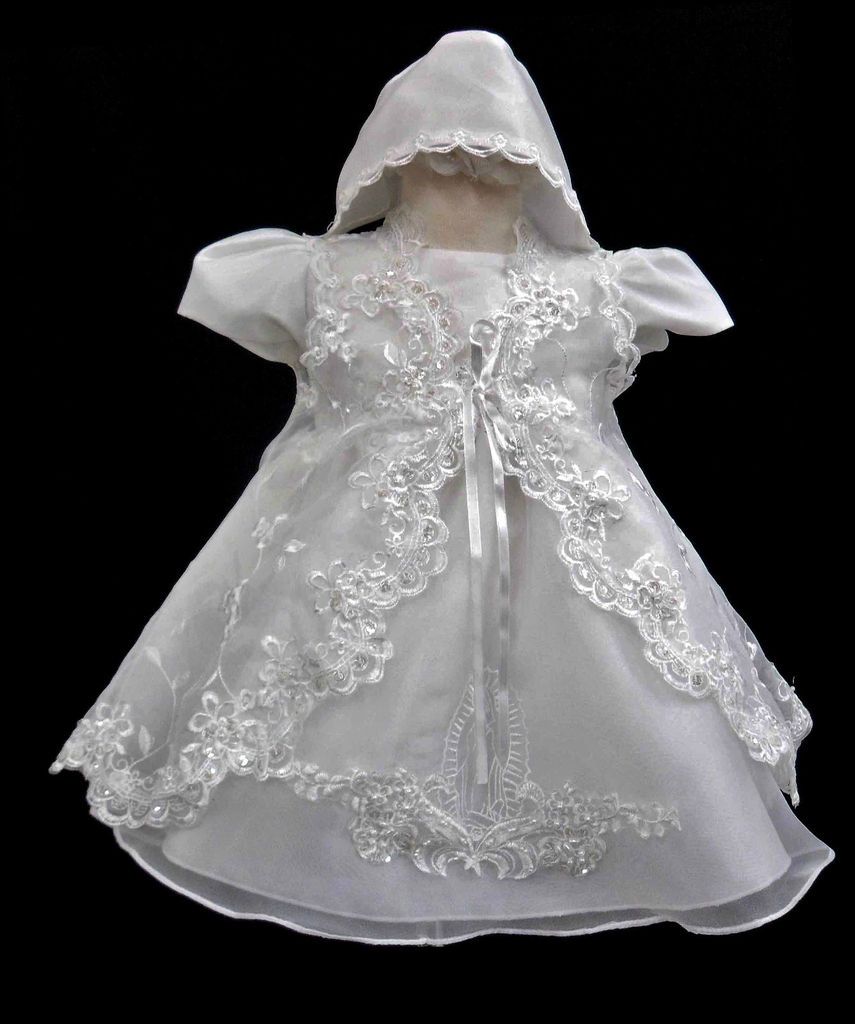 Infant Toddler Girl Communion Christening Baptism Dress Gown (0