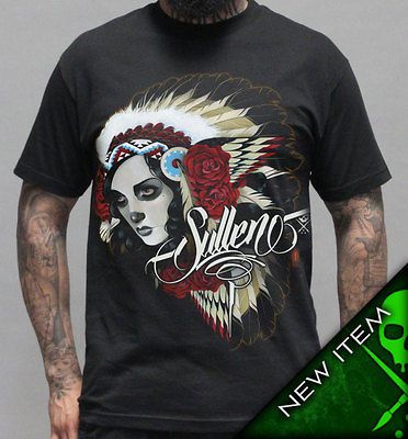 AUTHENTIC SULLEN CLOTHING HEAD HUNTER INDIAN PUNK GOTH TATTOO SCENE