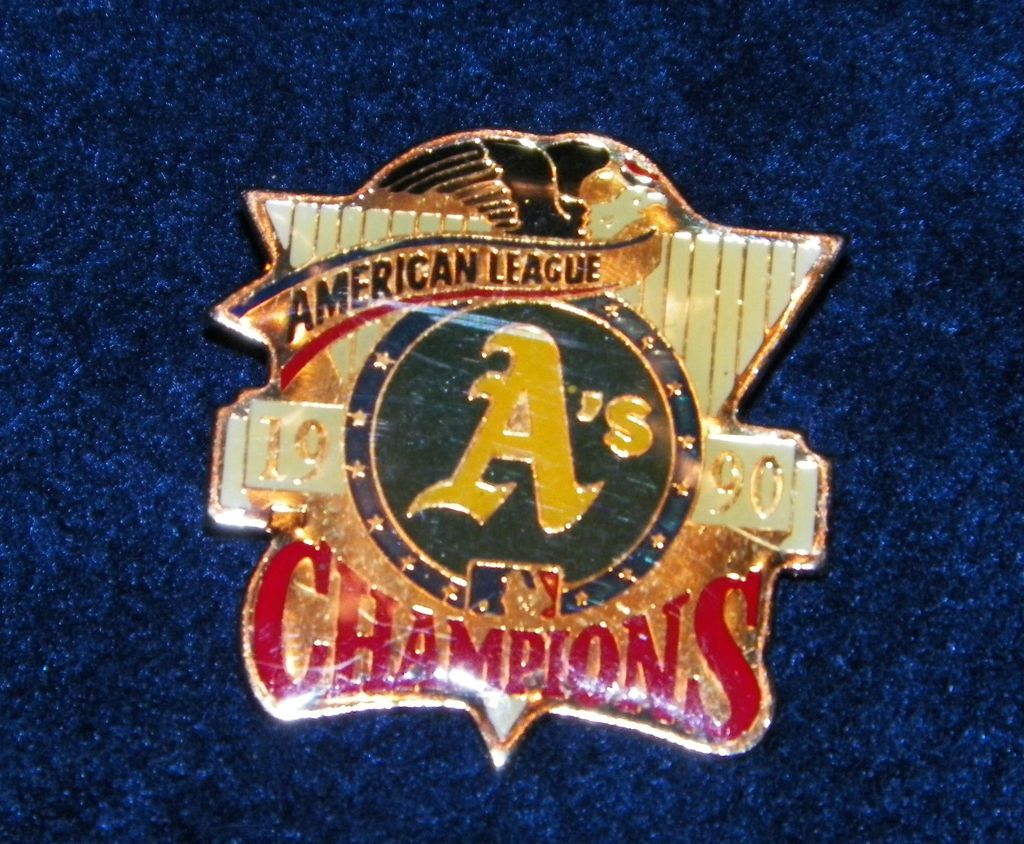 1990 MLB Oakland As Baseball Team Advertising Promo Lapel Pin / Tie