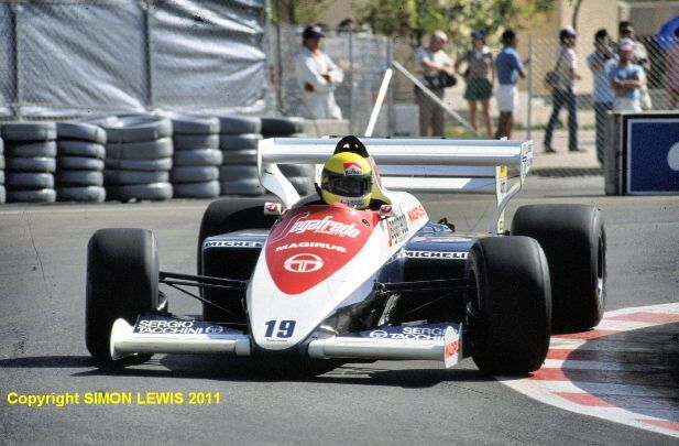 AYRTON SENNA Toleman TG184 Hart Turbo. Dallas GP 1984