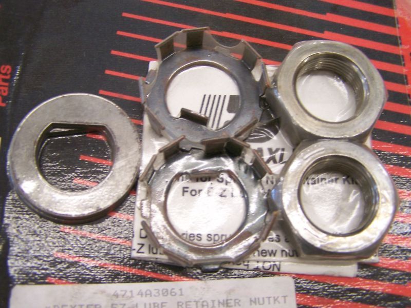 DEXTER AXLE SPINDLE NUTS & RETAINERS KIT on PopScreen