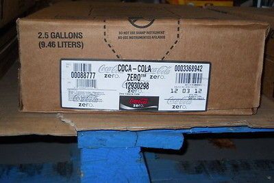 Coke Zero Soda Syrup Concentrate 2.5 Gallon Bag in Box