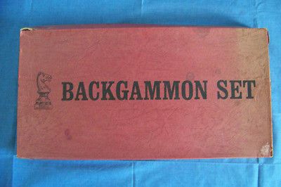 Drueke Backgammon set game Masonite wood board complete EUC