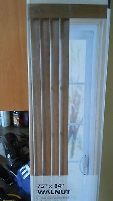 Brand New Faux Wood Vertical Blinds Patio Door 75x 84 Walnut Color