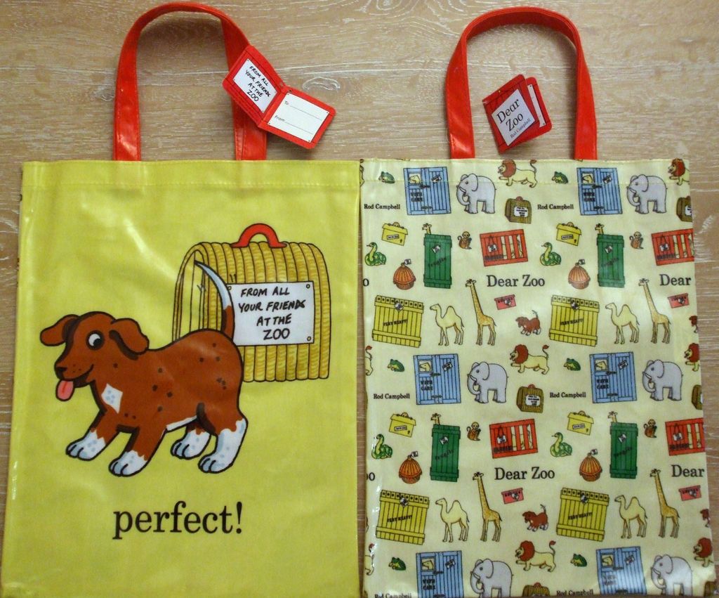 DEAR ZOO PLASTIC COATED TOTE BAG (B.N.W.T)